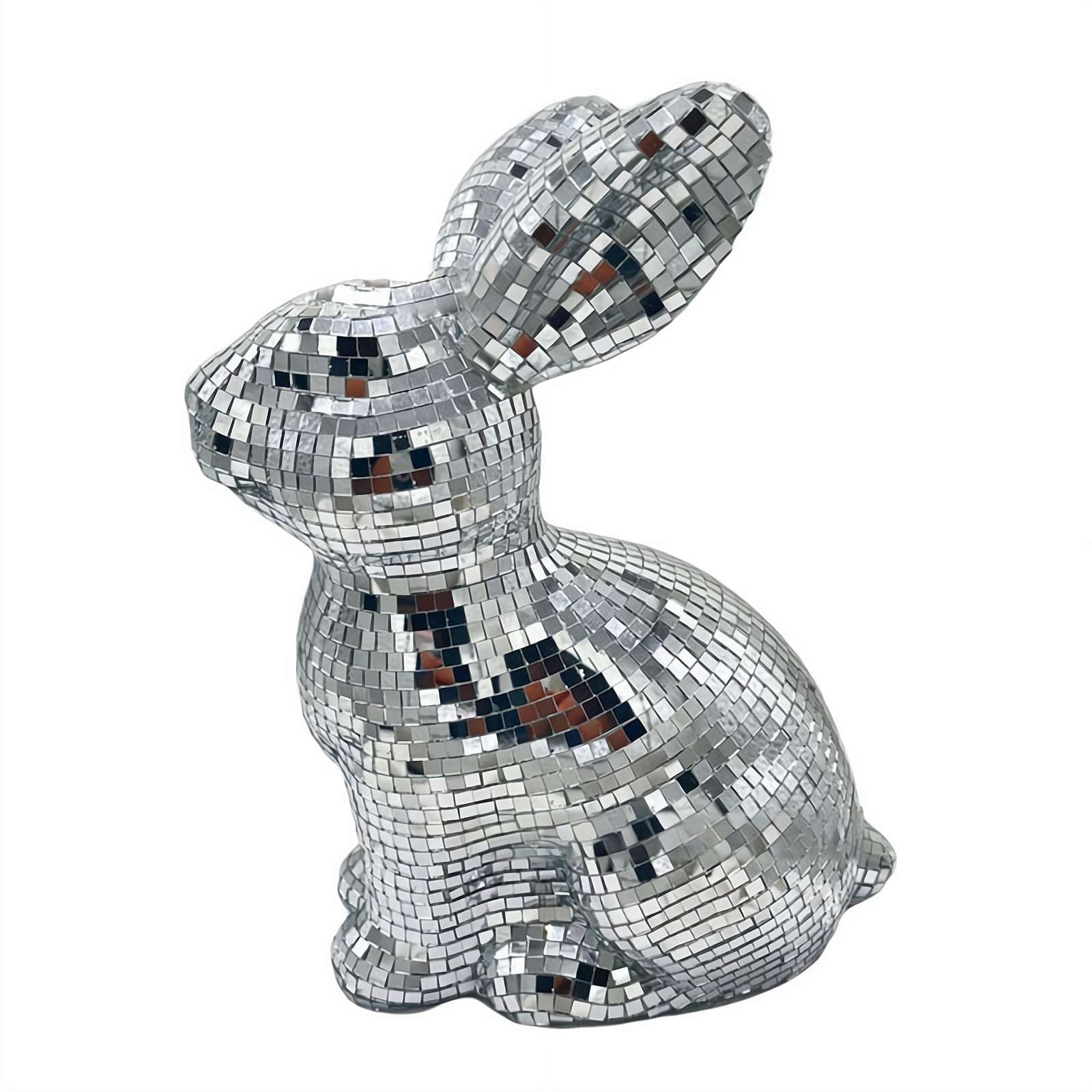 Decorative Rabbit Prop for Disco Party Reflective Mirror Animal ...