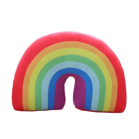Decorative Rainbow Arch Shaped Throw Pillow Soft Stuffed Cushion for Sofa Chair and Bed Comfort