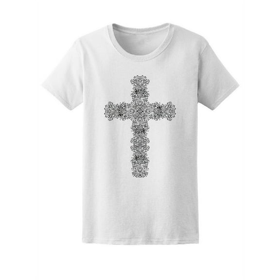 Decorative Religious Cross T-Shirt Women -Image by Shutterstock, Female Large