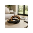 thumbnail image 1 of Decorative Resin Interlocking Rings Ornament for Home Decor - Stylish Sculpture Accent for Bathroom, Office, and Living Room Decor - Contemporary Shelf and Coffee Table Decorative Object - 12", Brown, 1 of 13