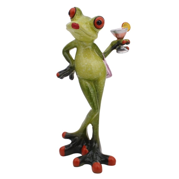Decorative Resins Frogs Statue Funny Cartoon Animal Figurine for Children Room and Home Office Desktop Decors Gift