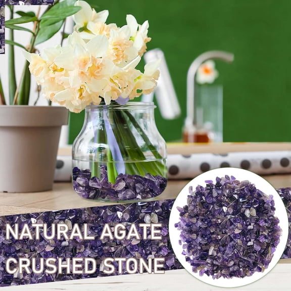 Decorative River Rocks,100g Natural Agate Gravel Stones for Plants,For Terrarium Bonsai Aquarium DIY Projects,1PC,Purple