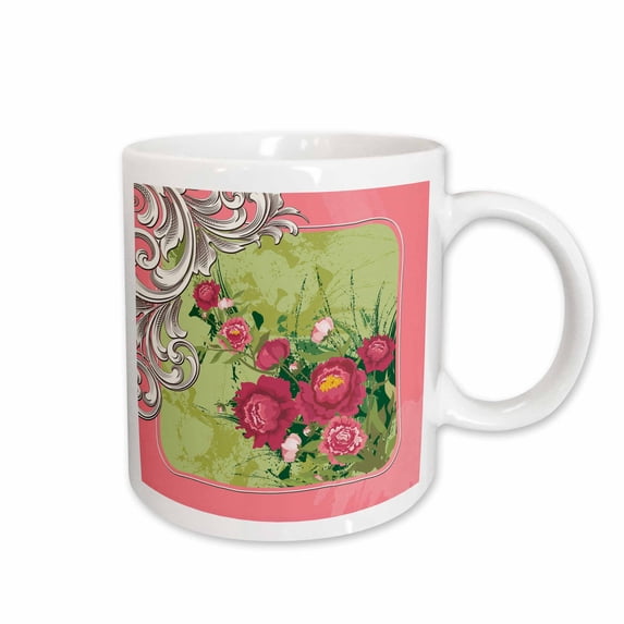 3drose, Decorative Roses, 11oz Mug