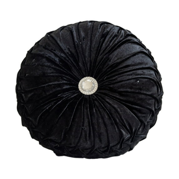 Decorative Round Pleated Throw Pillows, Round Throw Pillows,Pleated Velvet Pumpkin Round Pillows Floor Cushion,Ice Flower Velvet Wheel Pillow Bedside Sofa Cushion Window Futon Cushion Pumpkin Pillow