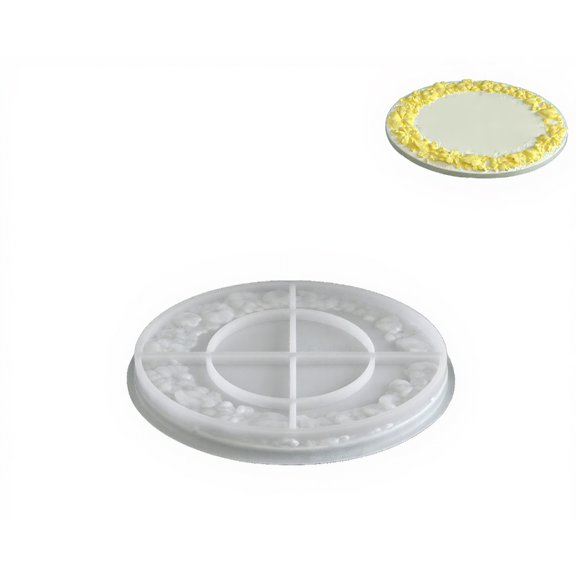 Decorative Round Serving Tray Portable For Entertaining Kitchen Accessory
