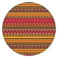 thumbnail image 1 of Decorative Round Tablecloth with a Lively Boho Floral Motif, Elastic Hem Provides Secure Fit on 56 Inch Diameter Tables, 1 of 7