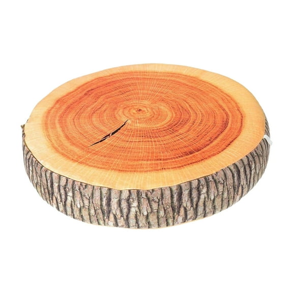 Decorative Round Throw Pillow, Comfortable Kids Funny Cute Wood Log Pillow Circle Seating Floor Cushion for Home, Couch, Sofa, Bedroom, Living Room Decor