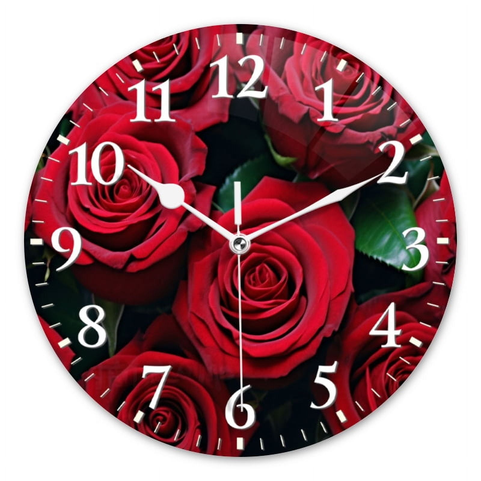 Non-Ticking Silent Wall Clocks Battery Operated Personalized Decor ...