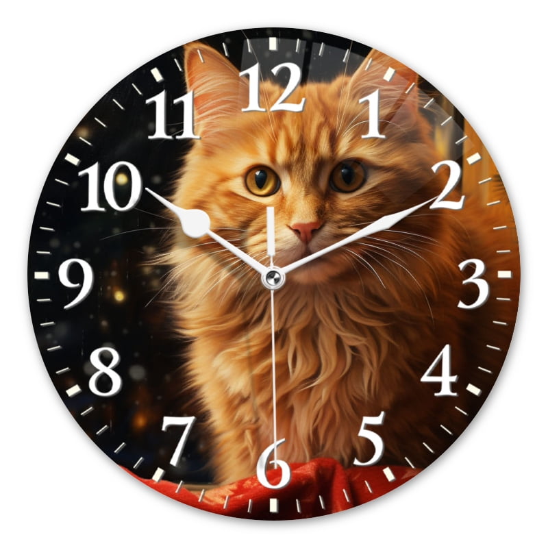 Decorative Round Wall Clocks Non-Ticking Silent Battery Operated Clocks ...