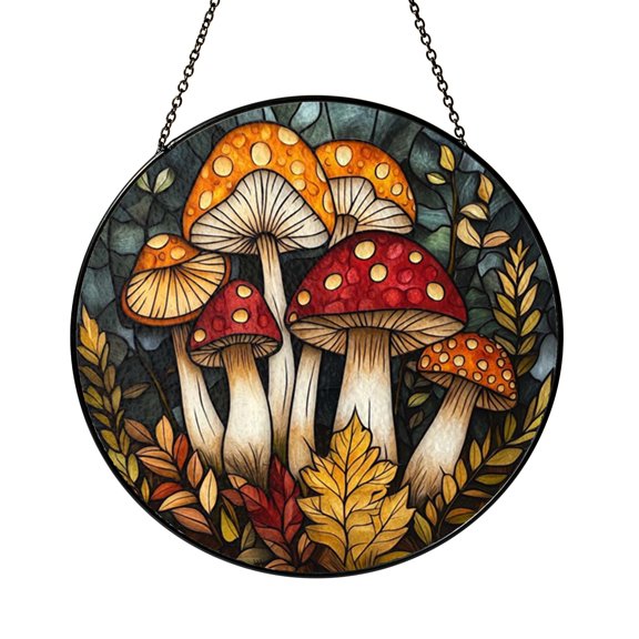 Decorative Round Window Hanging – Neutral Home Decor1701