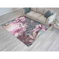 thumbnail image 1 of Decorative Rugs, Office Rugs, Flower Rugs, Entryway Rugs, Pink Peony Painting Rugs, Pink Peony Rugs, Pink Flower Rug, Accent Rug, Home Decor, 3.9'x5.9' - 120x180 cm, 1 of 7