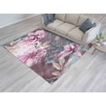 thumbnail image 1 of Decorative Rugs, Office Rugs, Flower Rugs, Entryway Rugs, Pink Peony Painting Rugs, Pink Peony Rugs, Pink Flower Rug, Accent Rug, Home Decor, 2.6'x5' - 80x150 cm, 1 of 7