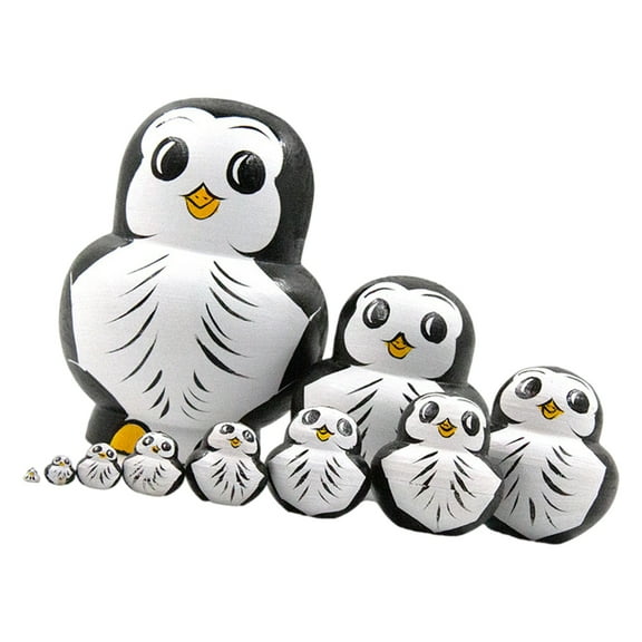 Decorative Russian Nesting Figures Colorful Wood Dolls for Room Decors