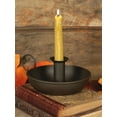 thumbnail image 1 of Decorative Rustic Brown Flat Dish Candle Holder (set of 2), 1 of 1