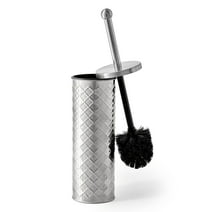Decorative Rustproof Stainless Steel Toilet Bowl Brush and Holder for Bathroom with Inflexible Bristles