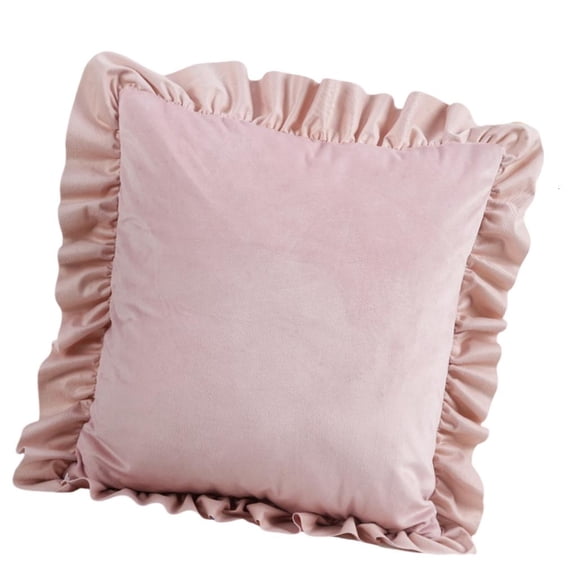 Decorative Scalloped Pillowcase Sturdy Polyester Fiber Gentle Texture Living Room Bedroom Styling