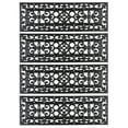 thumbnail image 1 of Decorative Scrollwork Design Rubber Stairs Anti-Slip Tread Mat Carpet, Set of 4, 1 of 7