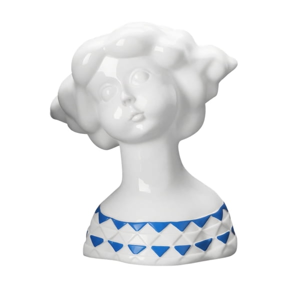 Decorative Sculpture, Modern Ceramic Girl Bust Statue, 1 Piece Creative Aesthetic Decor, For Home Living Room Coffee Table Desktop Office Shelf Accent Decor