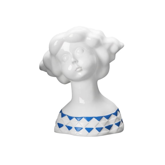 Decorative Sculpture, Modern Ceramic Girl Bust Statue, 1 Piece Creative Aesthetic Decor, For Home Living Room Coffee Table Desktop Office Shelf Accent Decor