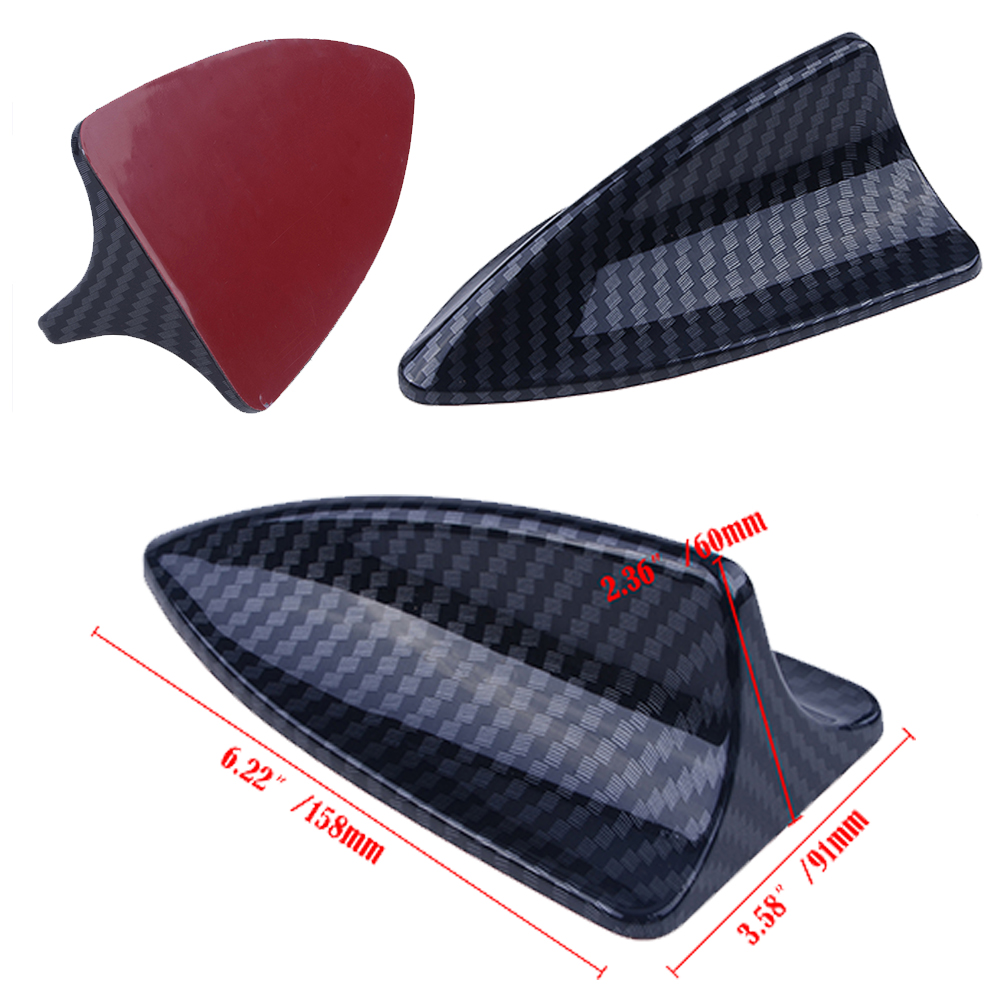 Decorative Shark Fin Antenna,Carbon Fiber Look,Universal Modeling