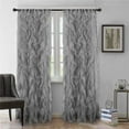thumbnail image 1 of Decorative Sheer Voile Vertical Ruffle Window Curtain Panel (50" X 84", Grey), 1 of 1