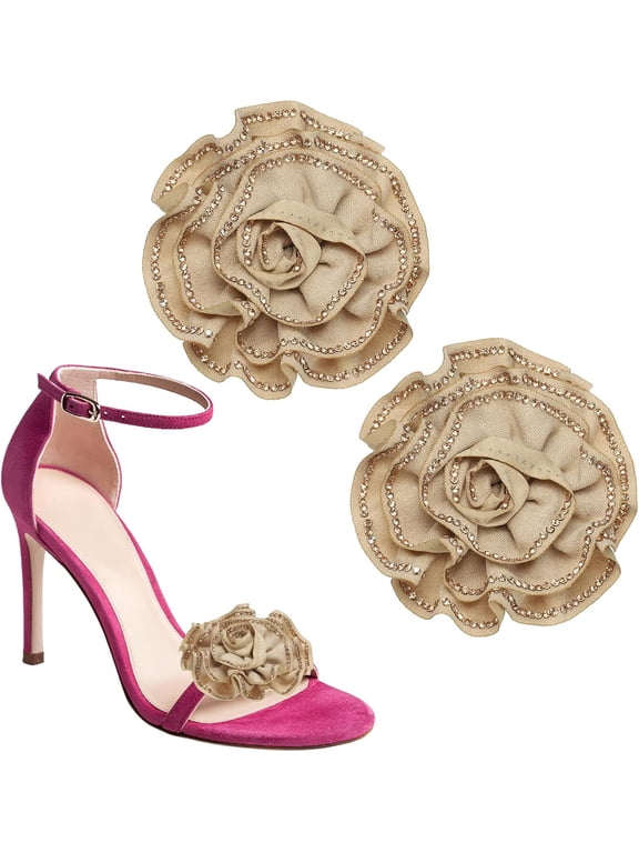 Decorative Shoe Clips, Removable Bow Clip Flower Rhinestone Charms for Women Dress High Heels Accessories