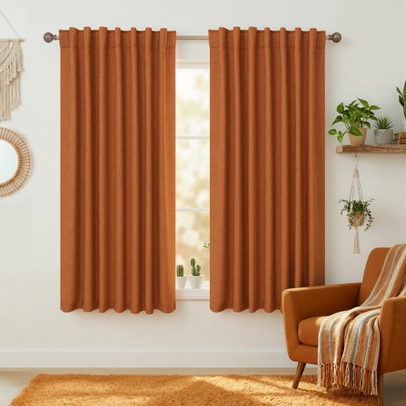 Decorative Short Curtafor Windows Fallt Orange Bohemian Bedroom Kitchen Bathroom Window