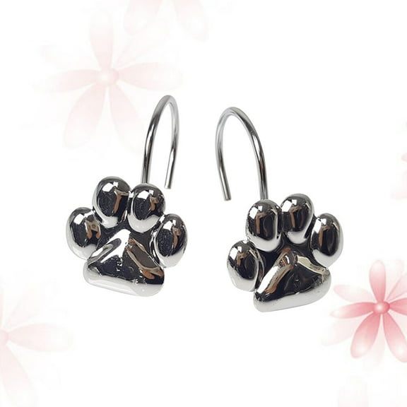 Decorative Shower Curtain Hooks Good Looking Bear Claw Shape Pack of Metal Coat Hanger 12 Pcs