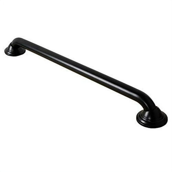 Decorative Shower Grab Bar - 24" Black Bathroom Grab Bars for Seniors - Non-Slip Bathroom and Household Handicap Safety Bar, Bathroom Bars for Elderly, Wall Handle Secure Grip, & Home Care Accessories