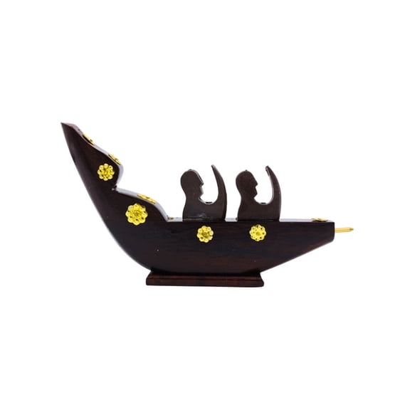 Decorative Showpiece, 11 cm - Wood Brown Finish