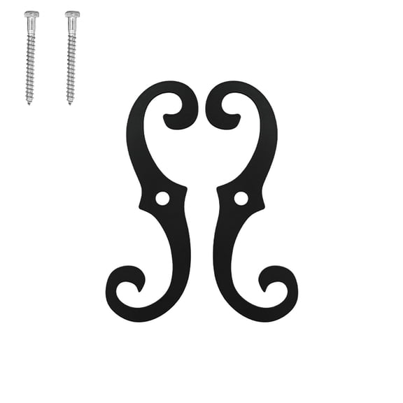 Decorative Shutter Holdbacks Pair Window Tieback Hardware with Screws for Exterior Shutters Porch Doors and Curb Appeal Accent