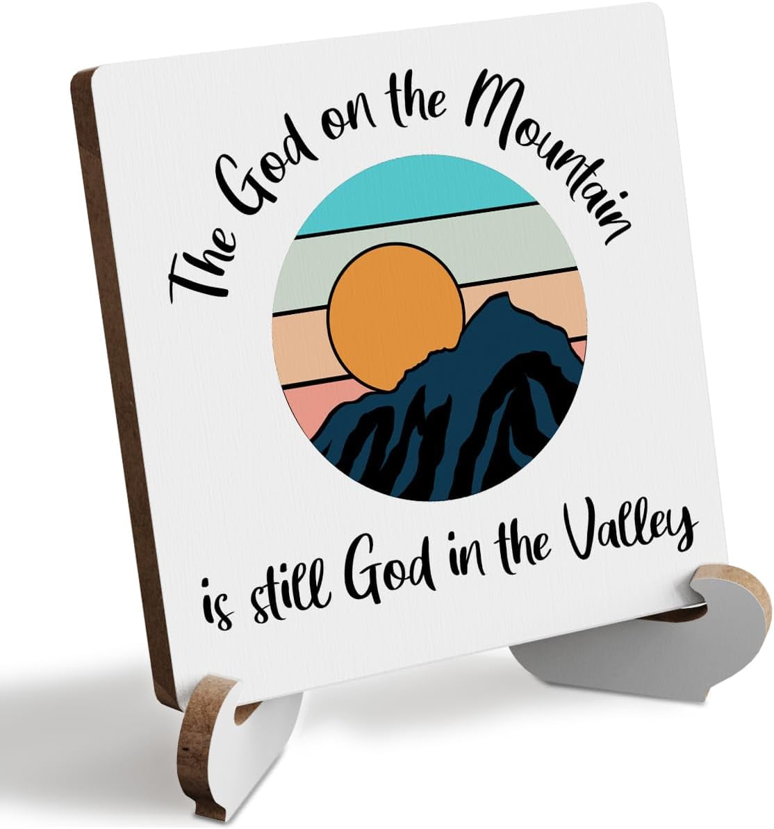Decorative Sign Christian Gifts for Women Men, the God on the Mountain ...