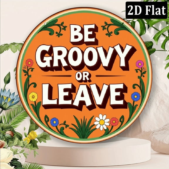 Decorative Signs Plaques2D Flat, 1pc 8X8 Inches Keep The Charm Or Leave Retro Style Inspirational Slogan Decorative Iron Listing, Suitable for Room Home Decoration, Youth Social Places
