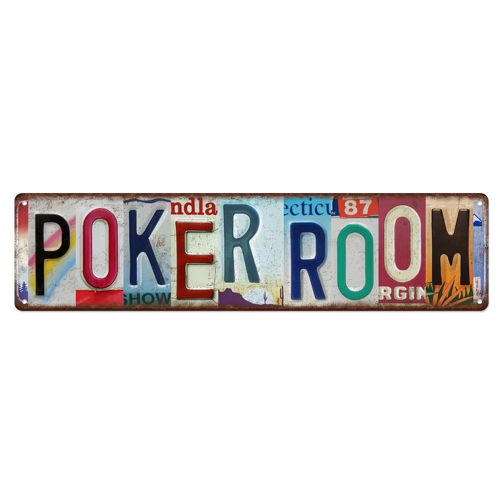 Decorative Signs: Vintage Poker Room Wall Decor Street Signs Metal Tin ...