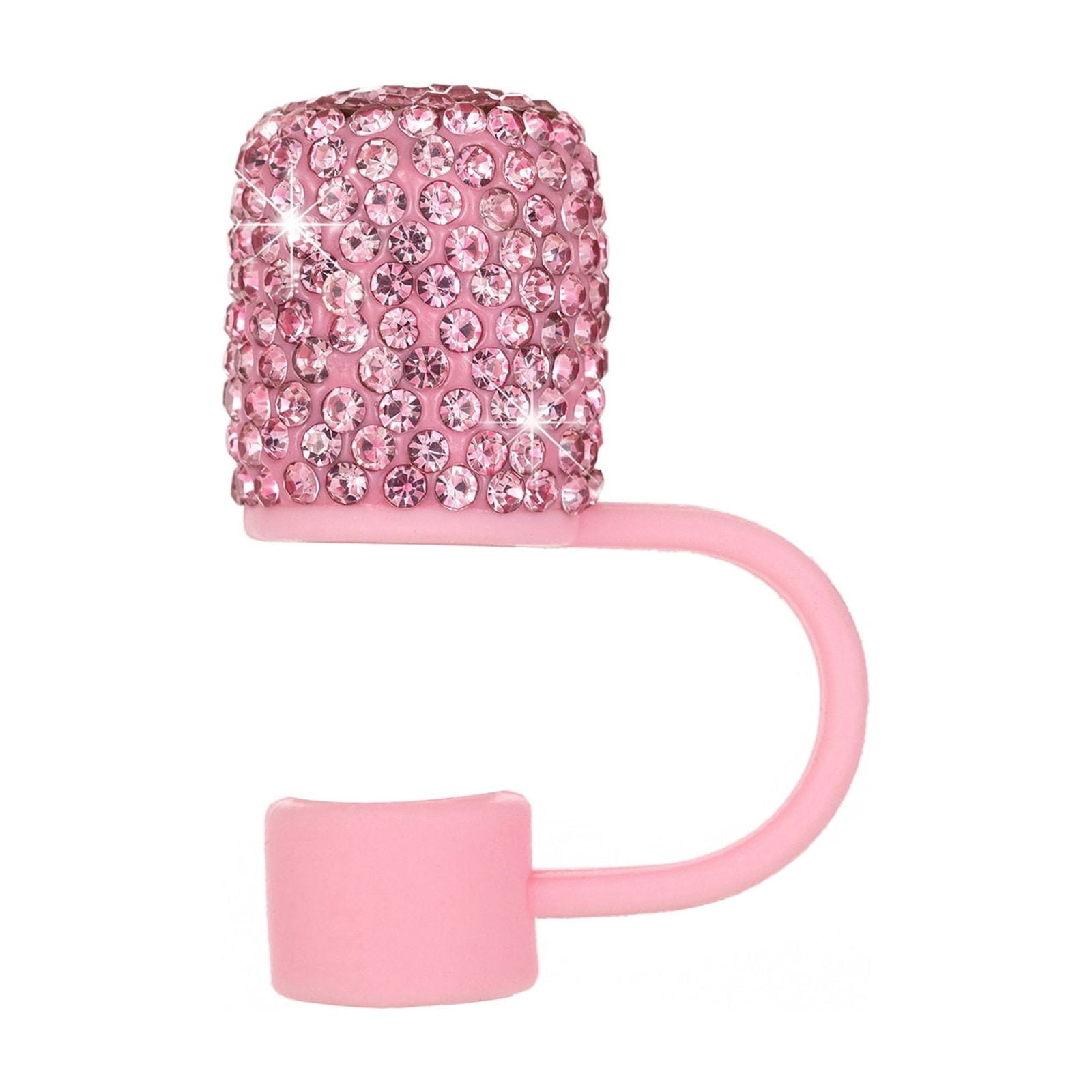 Decorative Silicone Straw Dust Cap Feature Crystal Accent Compacts ...