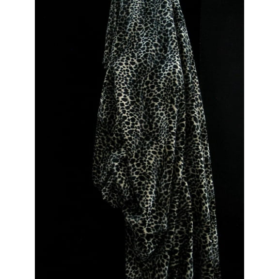 Decorative Silk Inc. Cow Velboa Faux Fur Fabric - Sold By The Yard - 58"/ 60" (BLACK-CHEETAH)