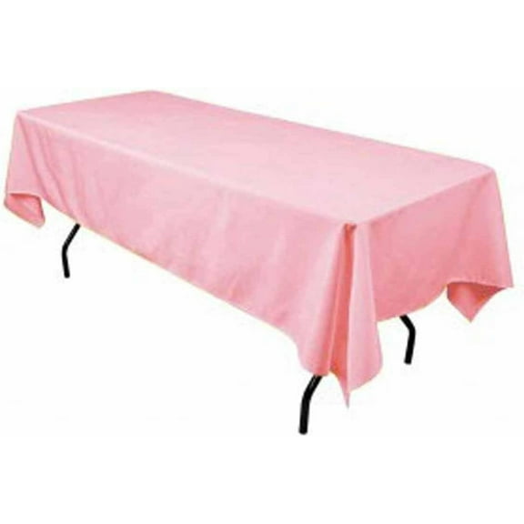 Decorative Silk Inc, Polyester Rectangular Tablecloth 60"x144" (Candy Pink)