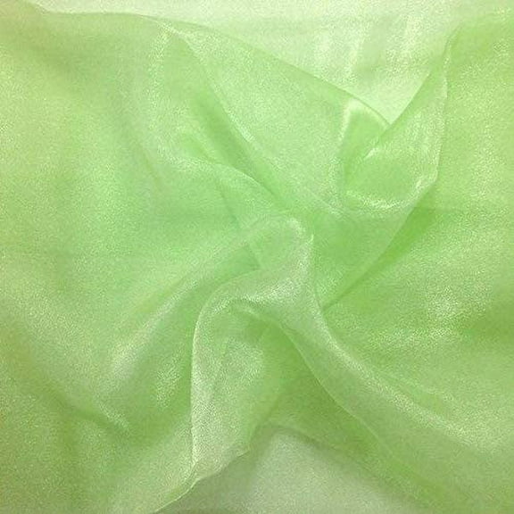 Decorative Silk Inc, Sparkle Crystal Sheer Organza Fabric Shiny for Fashion, Crafts, Decorations 60" Wide (1 Yard,Mint )