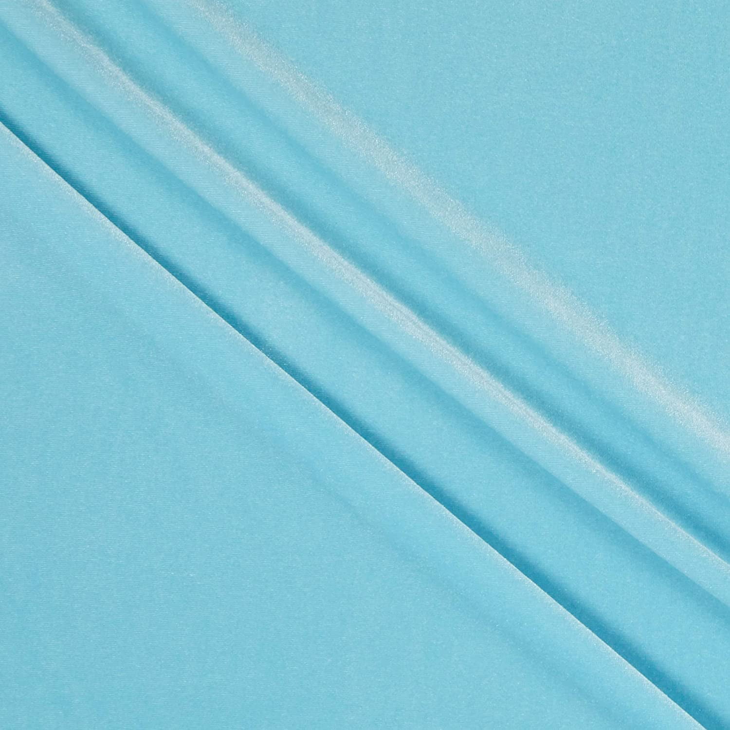 Decorative Silk Inc Stretch Velvet Fabric is 58/60" inches Wide (1 Yard, Baby Blue)