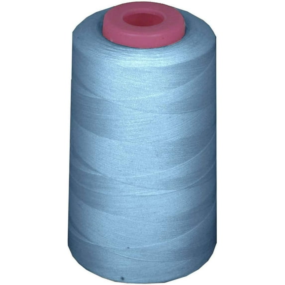 Decorative Silk inc 1 Pack of 6000 Yard Spools Sewing Thread All Purpose 100% Spun Polyester Overlock Cone(Baby Blue)