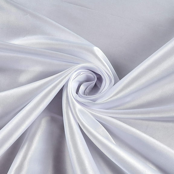 Decorative Silk inc Taffeta Fabric 60" Inch Wide- for Weddings, Decor, Gowns, Sheets, Costumes, Dresses(1 Yard, White)