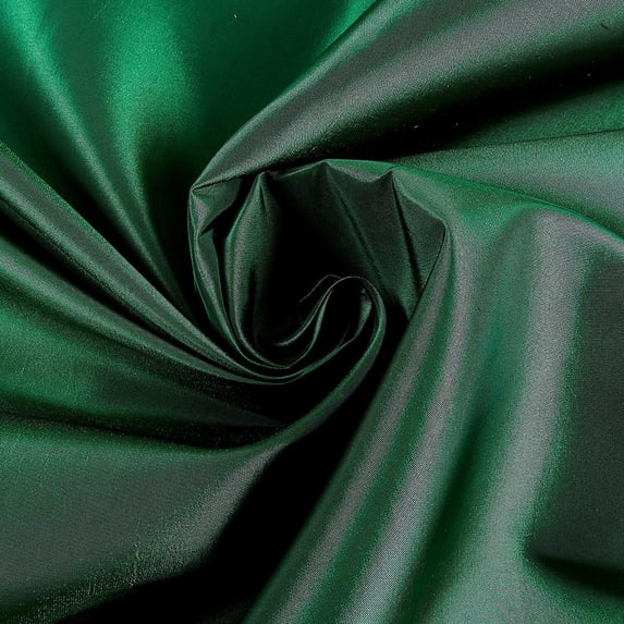 Decorative Silk inc Taffeta Fabric 60" Inch Wide- for Weddings, Decor, Gowns, Sheets, Costumes, Dresses(10 Yard, Hunter Green)