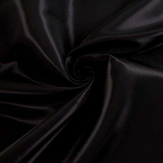 Decorative Silk inc Taffeta Fabric 60" Inch Wide- for Weddings, Decor, Gowns, Sheets, Costumes, Dresses(25 Yard, Black)