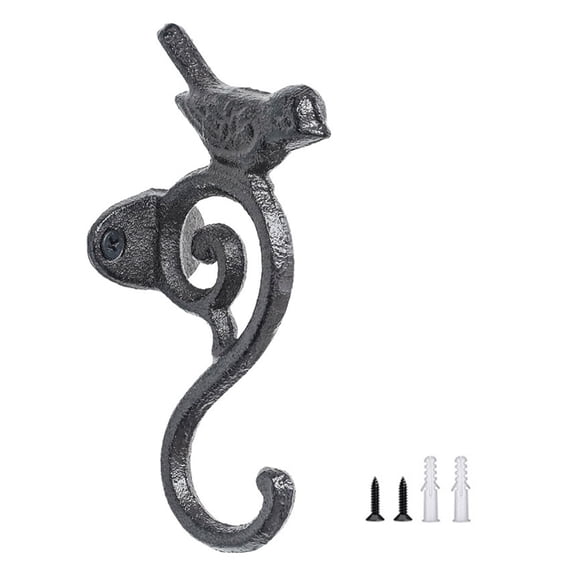 Decorative Single Bird Shape Hook Craft Of Sturdy Iron For Wall Mounting