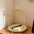 thumbnail image 1 of Decorative Single Tier Birdcage Stand - Versatile Display Rack for Desserts Cosmetics and Decor - Elegant Gold Iron Home and Kitchen Organizer, 1 of 6