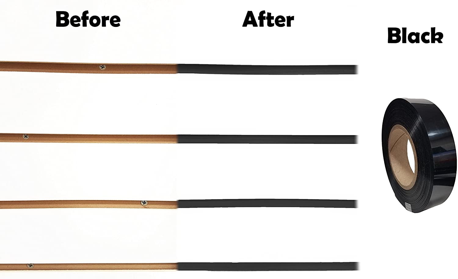 Decorative Slatwall Vinyl Insert Accent Strip, 1 Roll Covers a 4' x 8