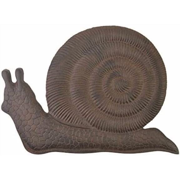 Decorative Snail Stepping Stone Cast Iron Yard & Garden Flagstone Rust Brown 14"$$Garden &