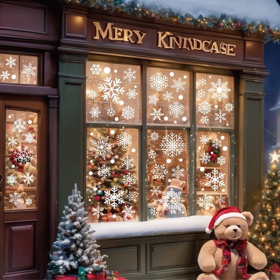 Decorative Snowflake Static Cling For Windows Doors And Glass Surfaces