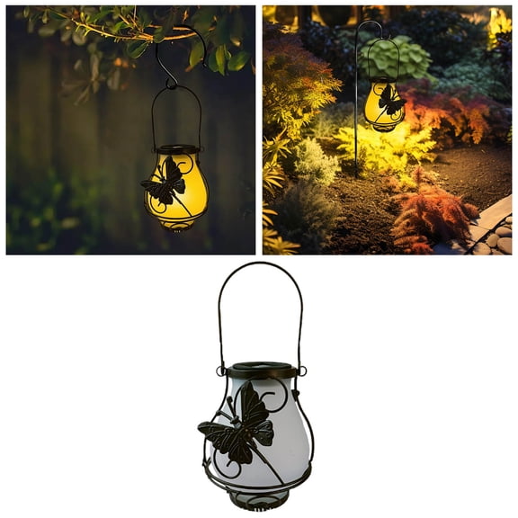 Decorative Solar Garden Lights Flickering Flame Effect Outdoor for Patios Courtyards Landscaping