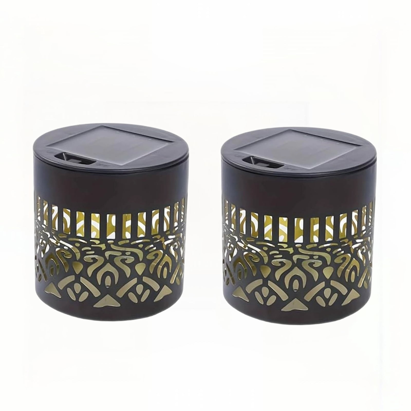 Decorative Solar Mandala Lights, Metal Solar Powered Outdoor Deck Step Wall Lights, Mandala Theme Waterproof Fence Light for Garden Post Patio Backyard Yard Decor